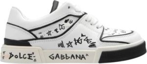 Dolce & Gabbana Pattered Sneakers Wit Unisex
