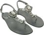 Dolce & Gabbana Zilveren Kristal Flip Flops Glamoureus en Authentiek Gray Dames - Thumbnail 2