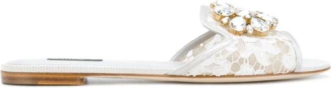 Dolce & Gabbana Platte sandalen Grijs Dames