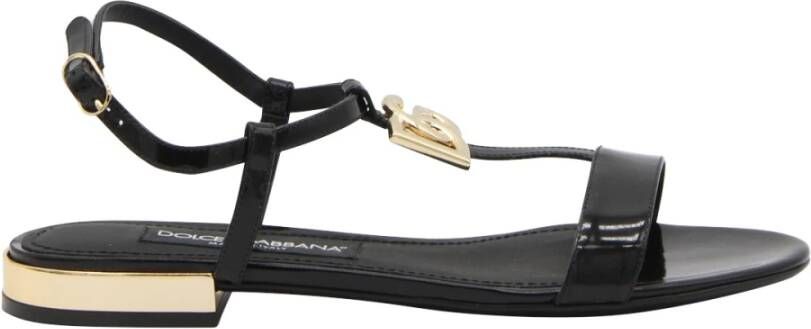 Dolce & Gabbana Platte sandalen Zwart Dames