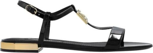 Dolce & Gabbana Glanzende Bianca Sandalen Black Dames