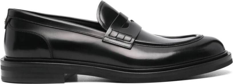 Dolce & Gabbana Platte Schoenen Geborstelde Mocassin