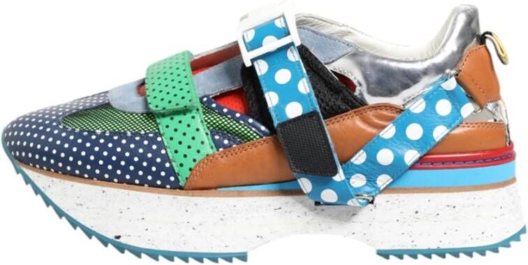 Dolce & Gabbana Polka Dot Leren Sneakers met Velcro
