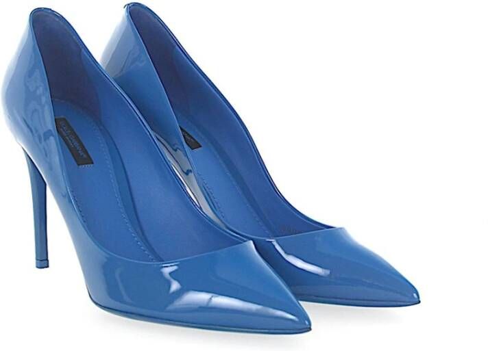 Dolce & Gabbana Budapest-geïnspireerde Leren Pumps Blue Dames