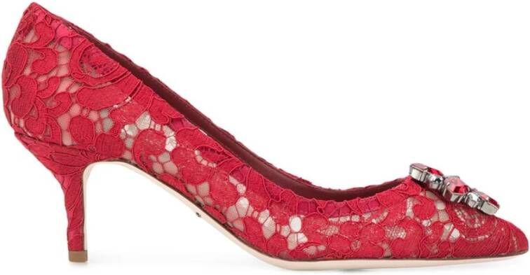 Dolce & Gabbana Rode leren Bellucci Taormina pumps Red Dames