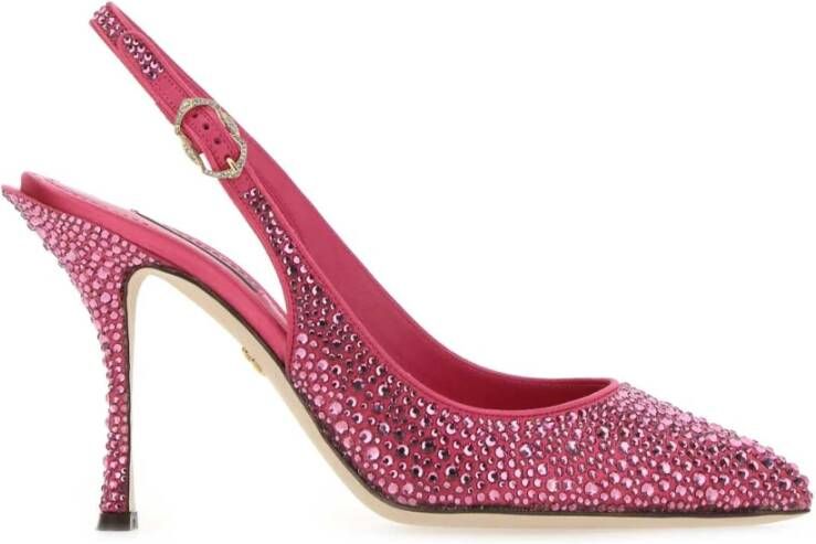 Dolce & Gabbana Roze Slingback Pumps met Kristallen Pink Dames