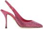 Dolce & Gabbana Roze Kristal Slingback Hakken Sandalen Pink Dames - Thumbnail 27