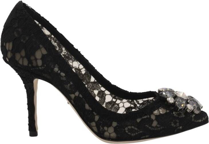 Dolce & Gabbana Belluci pumps dames leer metaal(overige ) Glas linnen vlas kalfsleer 35 5 Zwart