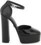 Dolce & Gabbana Verstelbare enkelband rondeeus leren pumps Black Dames - Thumbnail 1