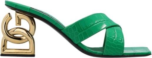 Dolce & Gabbana Chunky Sneakers Zerba Verde Leer Green Dames