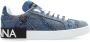 Dolce & Gabbana Portofino denim sneakers Blue Dames - Thumbnail 1