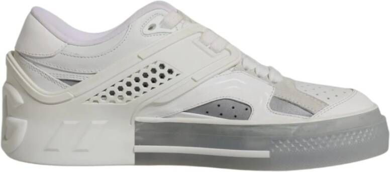 Dolce & Gabbana Witte Kant Lage Sneakers met Logo White Heren