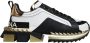 Dolce & Gabbana Portofino Lage Top Sneakers Wit Goud Multicolor Heren - Thumbnail 1
