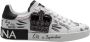 Dolce & Gabbana Portofino Leren Sneakers met Borduurwerk Multicolor Heren - Thumbnail 1