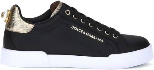 Dolce & Gabbana Portofino Leren Sneakers met Monogram