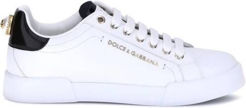 Dolce & Gabbana Portofino Leren Sneakers met Monogram
