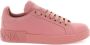 Dolce & Gabbana Portofino Leren Sneakers Pink Dames - Thumbnail 9