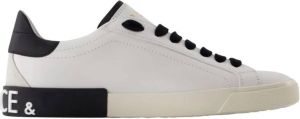 Dolce & Gabbana Portofino Leren Sneakers Wit Heren