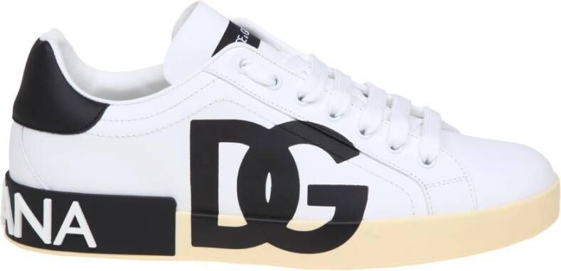 Dolce & Gabbana Portofino Line Sneakers Wit Zwart White Heren
