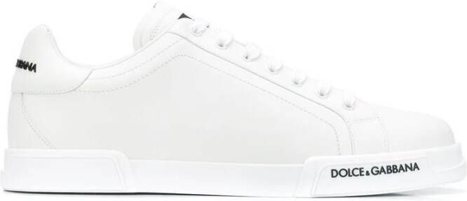 Dolce & Gabbana Portofino Nappa Sneakers White Heren