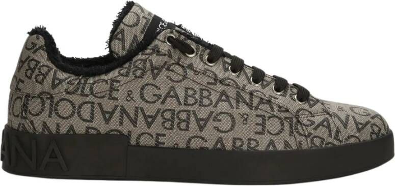 Dolce & Gabbana Portofino Sneaker Multicolor Jacquard Stof Multicolor Heren