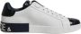 Dolce & Gabbana Logo Portofino Sneaker Schoenen Zwart Wit White Heren - Thumbnail 1