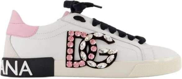Dolce & Gabbana Portofino Sneakers Made in Italy 100% Leer Multicolor Dames