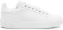 Dolce & Gabbana Witte Leren Sneakers met Ingegraveerd Logo White Dames - Thumbnail 1