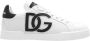 Dolce & Gabbana Witte Leren Sneakers Ronde Neus Vetersluiting White Dames - Thumbnail 1