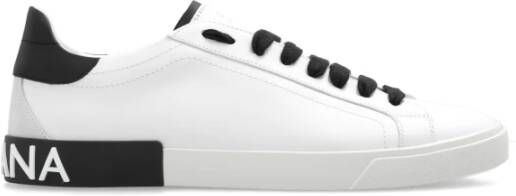 Dolce & Gabbana Heren Portofino Vintage Sneaker Wit White Heren