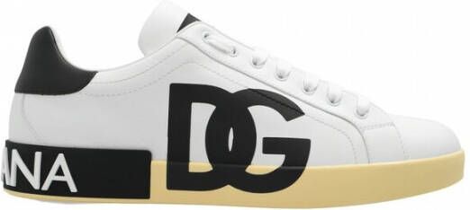 Dolce & Gabbana Sneakers low Portofino Nappaleder Wit Heren