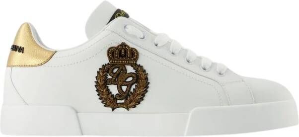 Dolce & Gabbana Portofino Sneakers Wit Goud Alligator White Heren - Foto 4