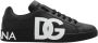 Dolce & Gabbana Zwarte Sneakers Ronde Neus Logo Print Black Heren - Thumbnail 1