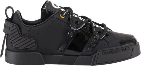 Dolce & Gabbana Upgrade je sneaker game met leren sneakers Black Heren