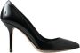 Dolce & Gabbana Prachtige Zwarte Leren Hoge Hakken Black Dames - Thumbnail 12