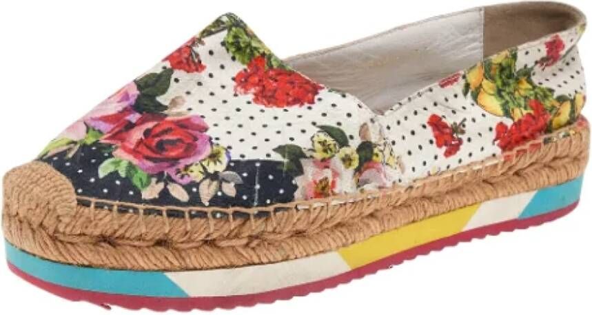 Dolce & Gabbana Pre-owned Canvas flats Multicolor Dames