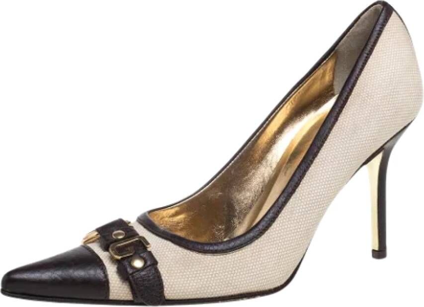 Dolce & Gabbana Pre-owned Canvas heels Beige Dames