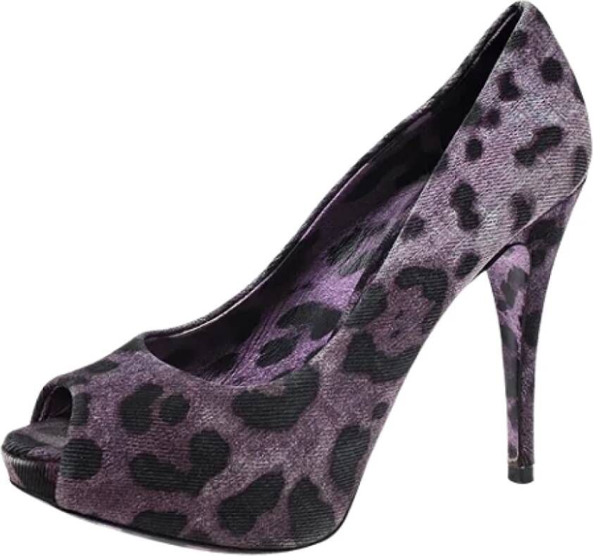 Dolce & Gabbana Pre-owned Canvas heels Purple Dames