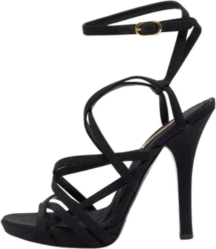 Dolce & Gabbana Pre-owned Canvas sandals Black Dames