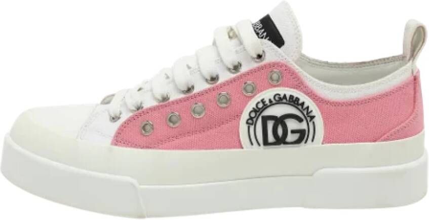 Dolce & Gabbana Pre-owned Canvas sneakers Pink Heren