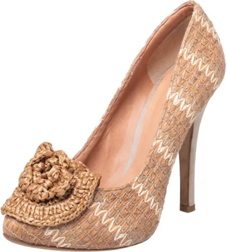 Dolce & Gabbana Pre-owned Fabric heels Beige Dames