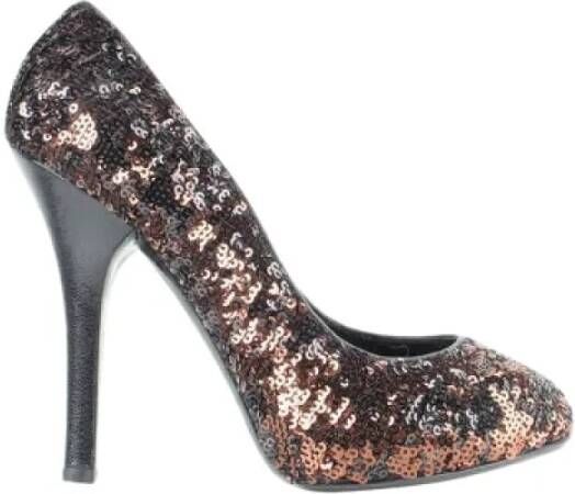 Dolce & Gabbana Pre-owned Fabric heels Brown Dames