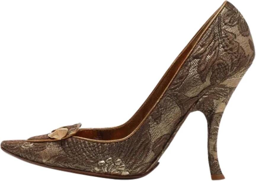 Dolce & Gabbana Pre-owned Fabric heels Brown Dames