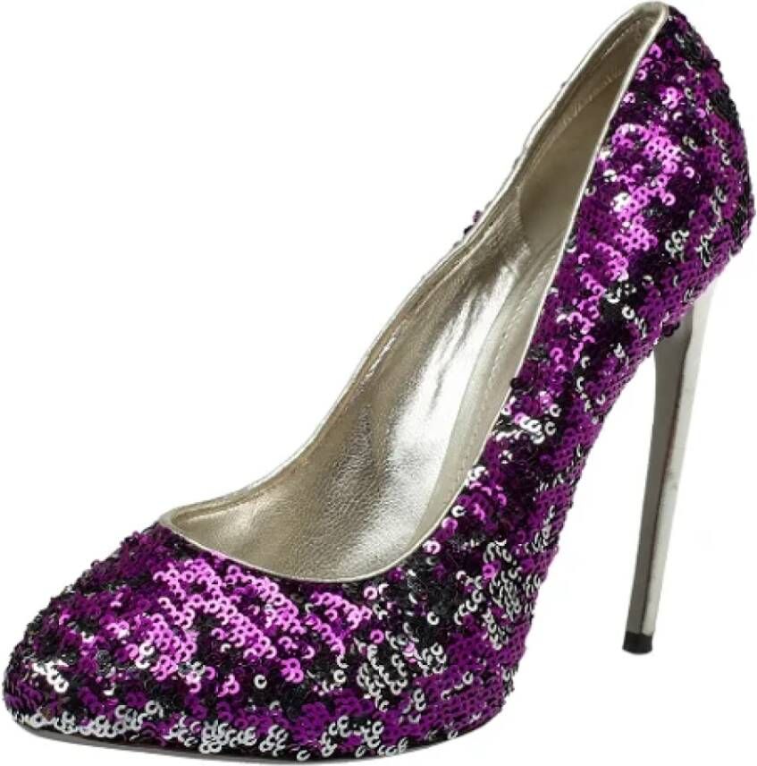 Dolce & Gabbana Pre-owned Fabric heels Purple Dames