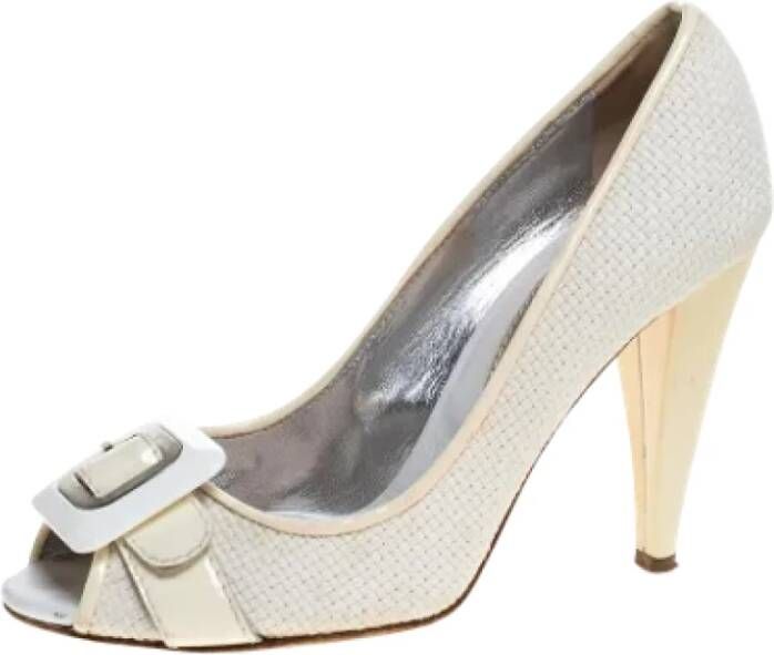 Dolce & Gabbana Pre-owned Fabric heels White Dames