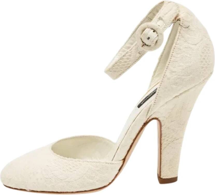 Dolce & Gabbana Pre-owned Fabric heels White Dames