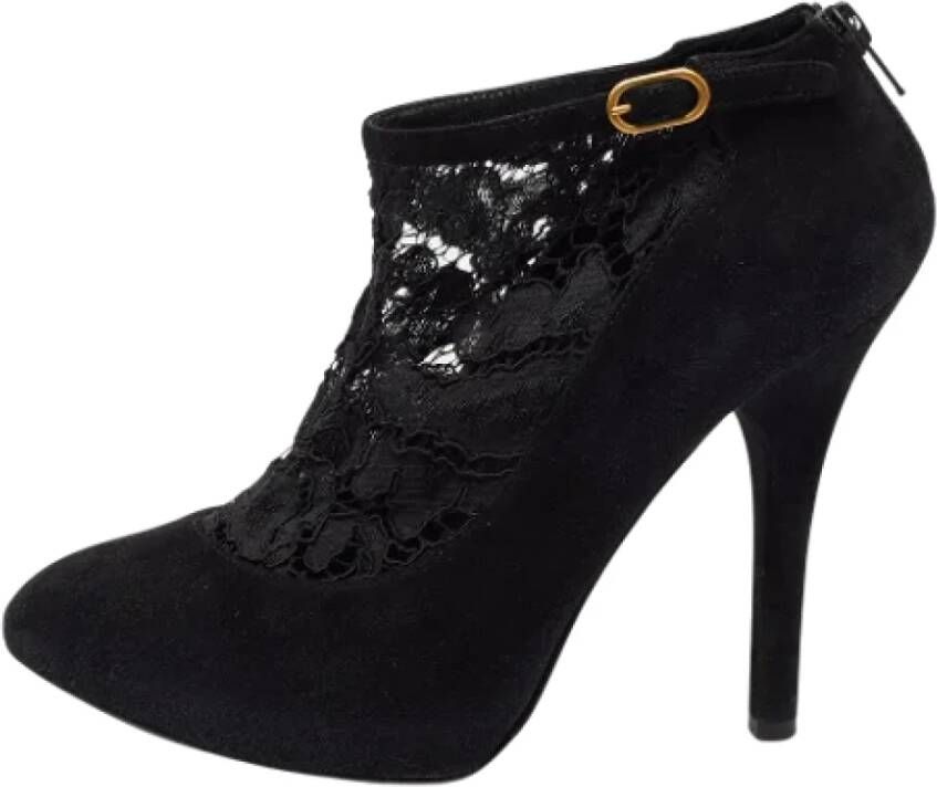 Dolce & Gabbana Pre-owned Lace boots Black Dames