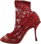 Dolce & Gabbana Pre-owned Lace boots Red Dames - Thumbnail 1