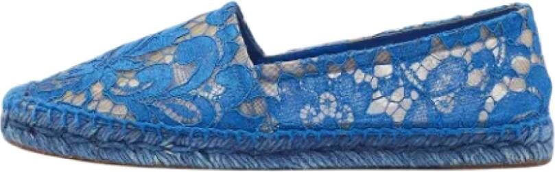 Dolce & Gabbana Pre-owned Lace flats Blue Dames