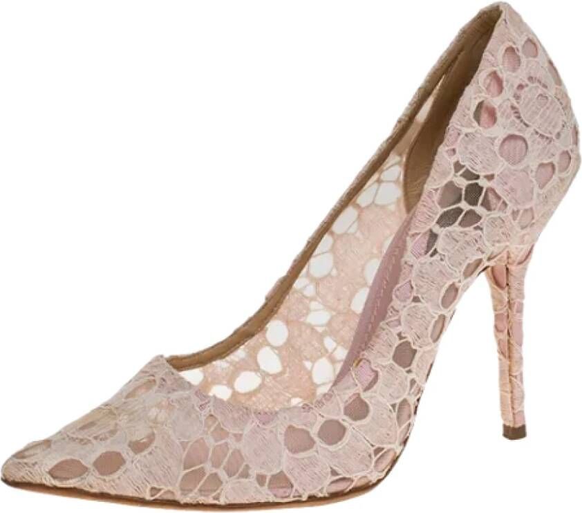 Dolce & Gabbana Pre-owned Lace heels Beige Dames